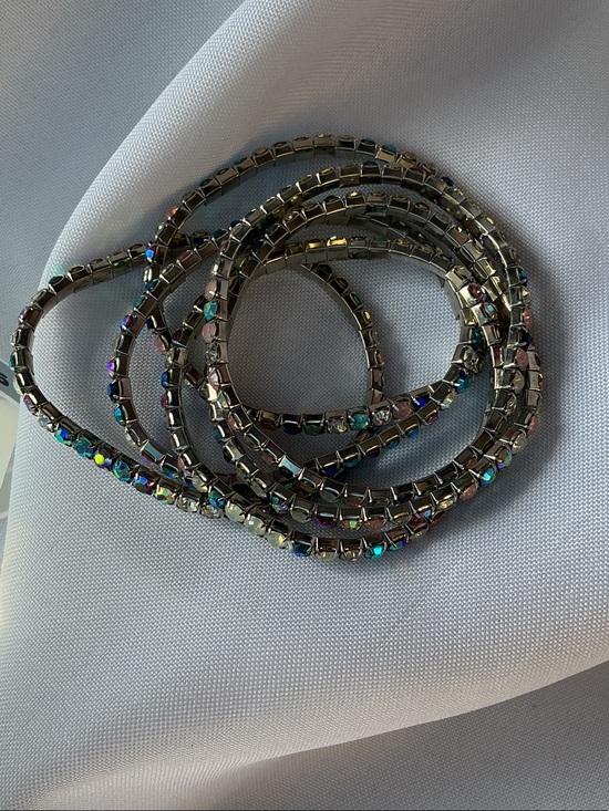 Jewelry - ★ Aurora Borealis Rhinestone Stretch Bracelets Stack Set Sparkly